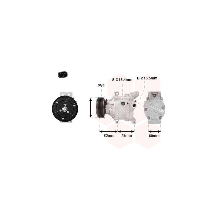 Kompresorius, oro kondicionierius VAN WEZEL 1701K103