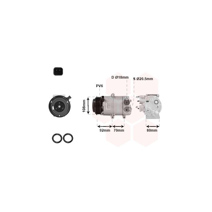 Kompresorius, oro kondicionierius VAN WEZEL 1800K415