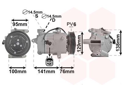 Kompresorius, oro kondicionierius VAN WEZEL 1800K417