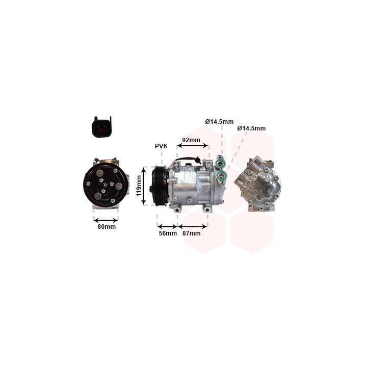 Kompresorius, oro kondicionierius VAN WEZEL 1800K431