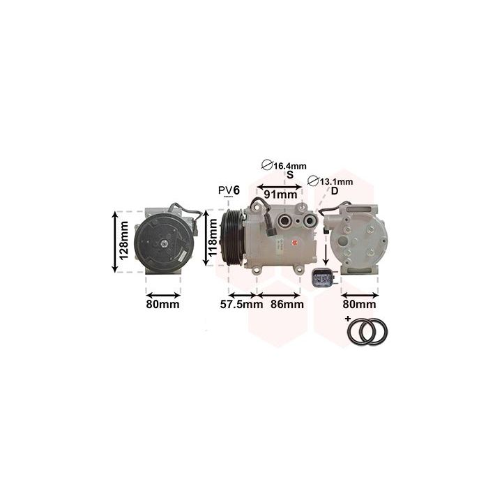 Kompresorius, oro kondicionierius VAN WEZEL 1800K451