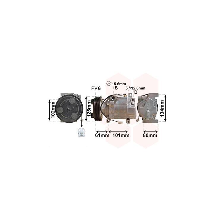 Kompresorius, oro kondicionierius VAN WEZEL 2700K207