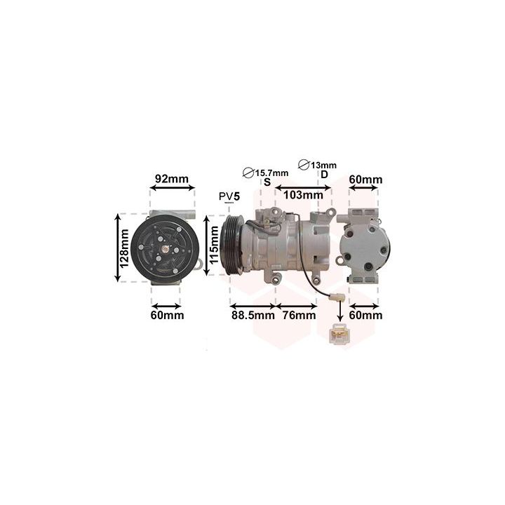 Kompresorius, oro kondicionierius VAN WEZEL 2700K251