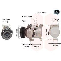 Kompresorius, oro kondicionierius VAN WEZEL 2701K702
