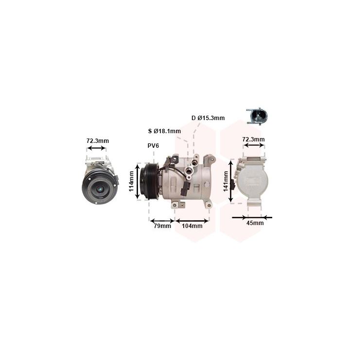 Kompresorius, oro kondicionierius VAN WEZEL 2701K702