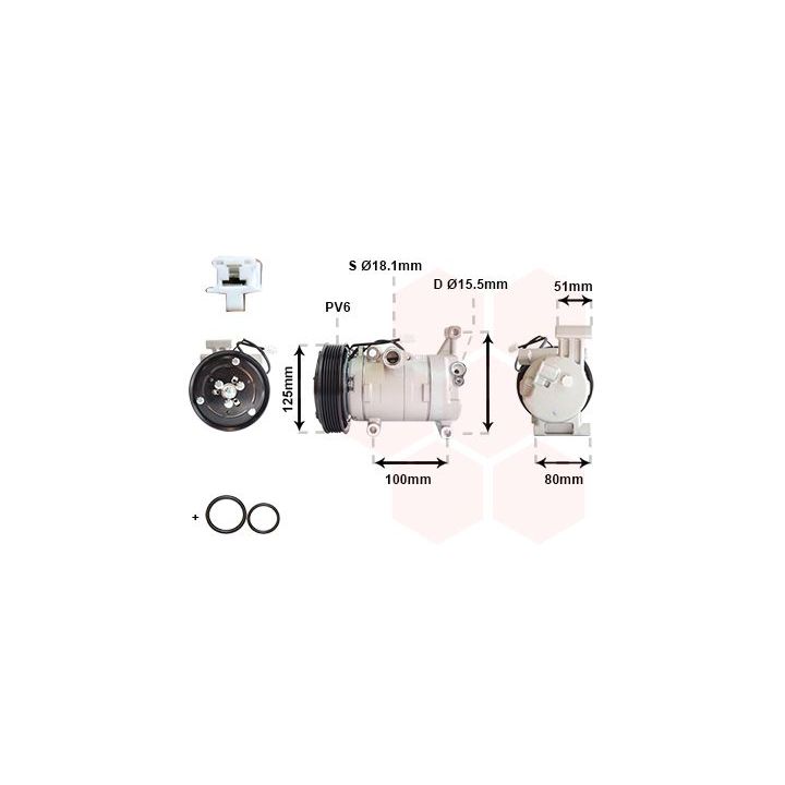 Kompresorius, oro kondicionierius VAN WEZEL 2701K703