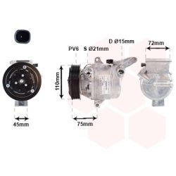 Kompresorius, oro kondicionierius VAN WEZEL 2701K705