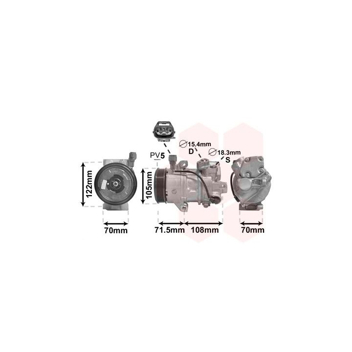 Kompresorius, oro kondicionierius VAN WEZEL 2900K008