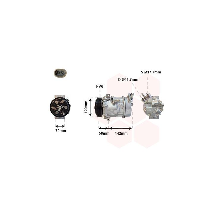 Kompresorius, oro kondicionierius VAN WEZEL 3700K448