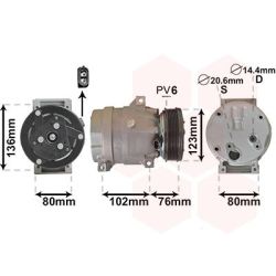 Kompresorius, oro kondicionierius VAN WEZEL 4300K069