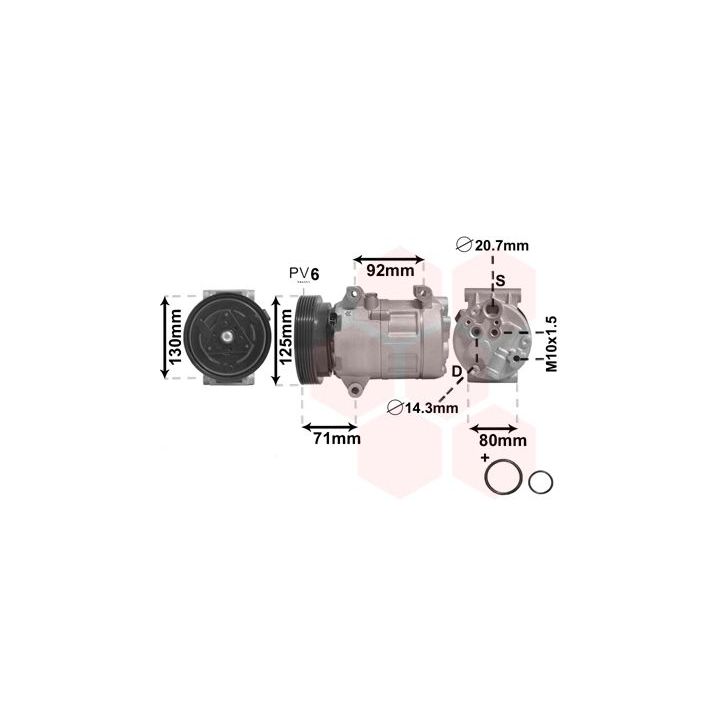 Kompresorius, oro kondicionierius VAN WEZEL 4300K103