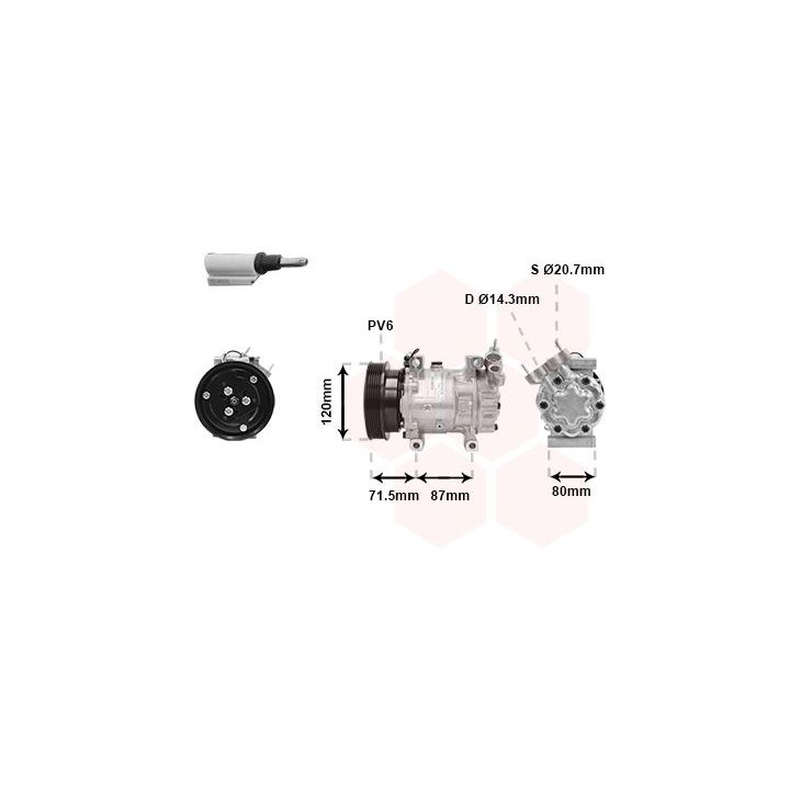 Kompresorius, oro kondicionierius VAN WEZEL 4300K281