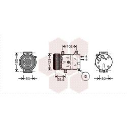 Kompresorius, oro kondicionierius VAN WEZEL 4300K345