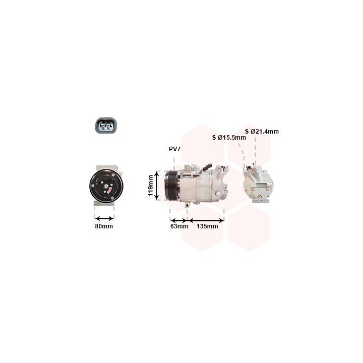 Kompresorius, oro kondicionierius VAN WEZEL 4300K389