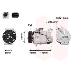 Kompresorius, oro kondicionierius VAN WEZEL 4300K392