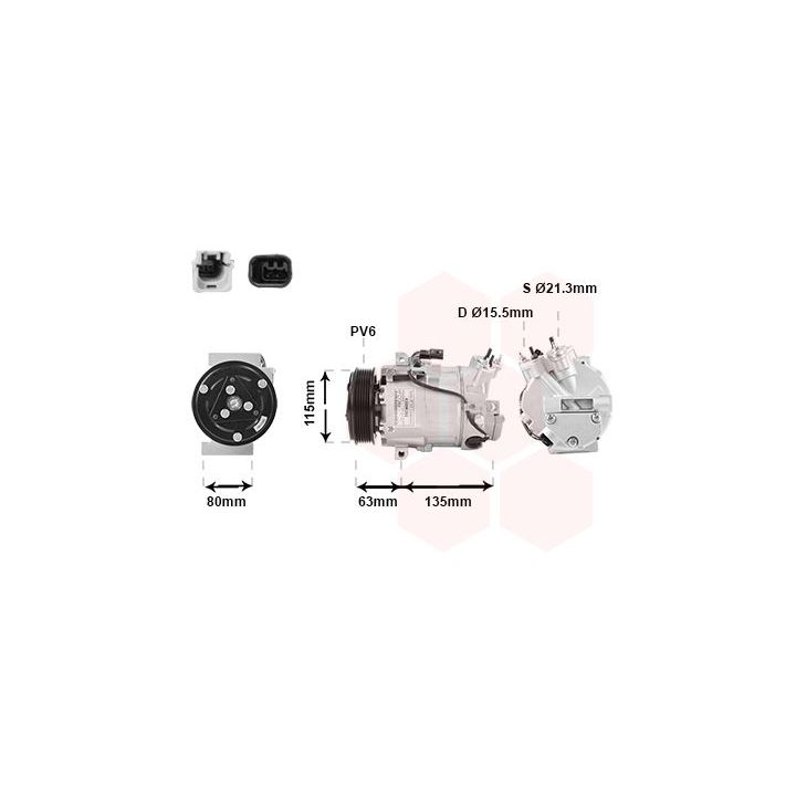 Kompresorius, oro kondicionierius VAN WEZEL 4300K392