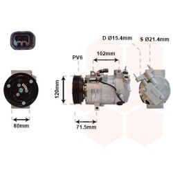 Kompresorius, oro kondicionierius VAN WEZEL 4300K393