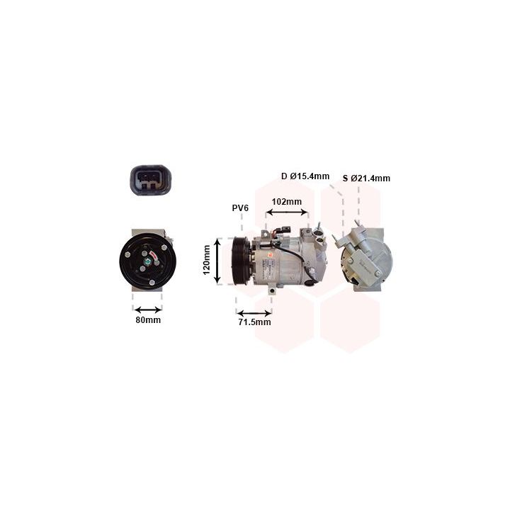 Kompresorius, oro kondicionierius VAN WEZEL 4300K393