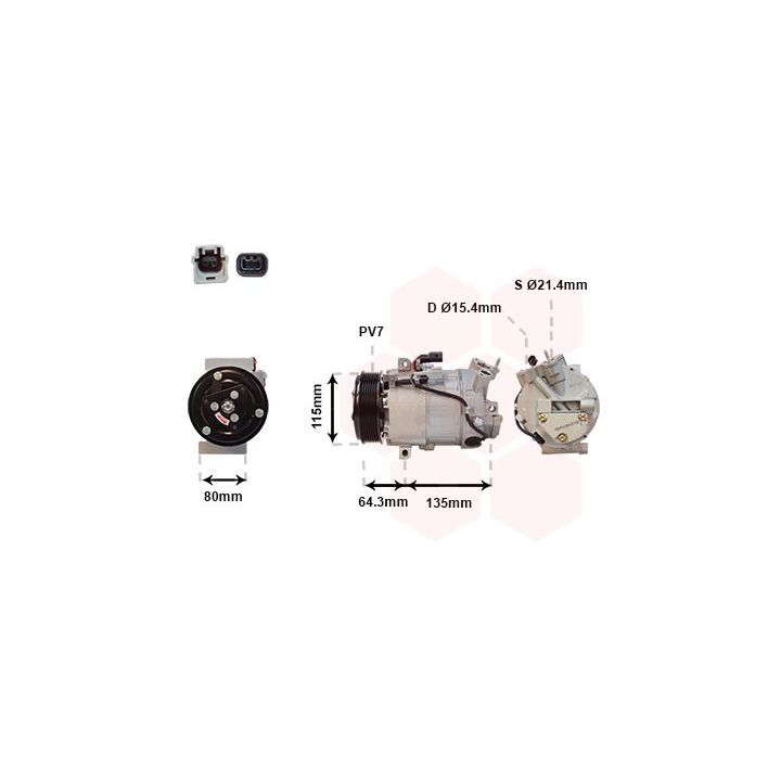 Kompresorius, oro kondicionierius VAN WEZEL 4300K394