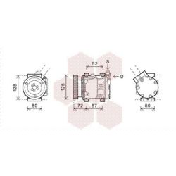 Kompresorius, oro kondicionierius VAN WEZEL 4300K468