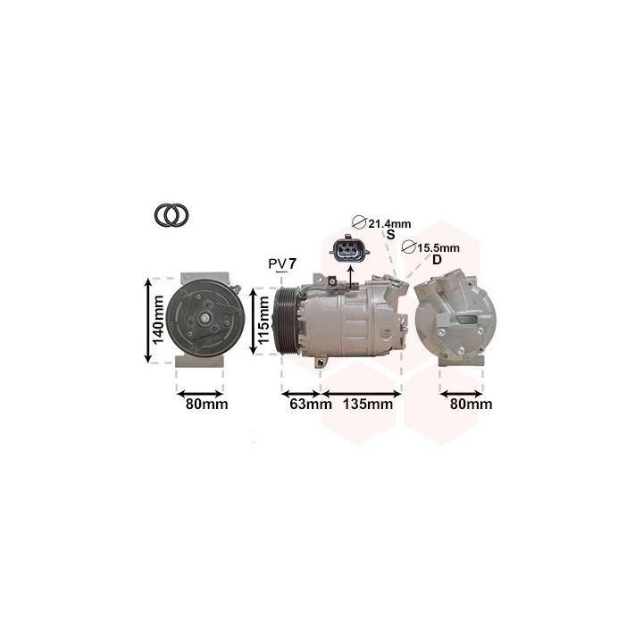 Kompresorius, oro kondicionierius VAN WEZEL 4300K486