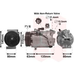Kompresorius, oro kondicionierius VAN WEZEL 4300K487