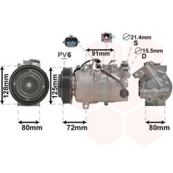 Kompresorius, oro kondicionierius VAN WEZEL 4300K628