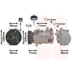 Kompresorius, oro kondicionierius VAN WEZEL 4300K636