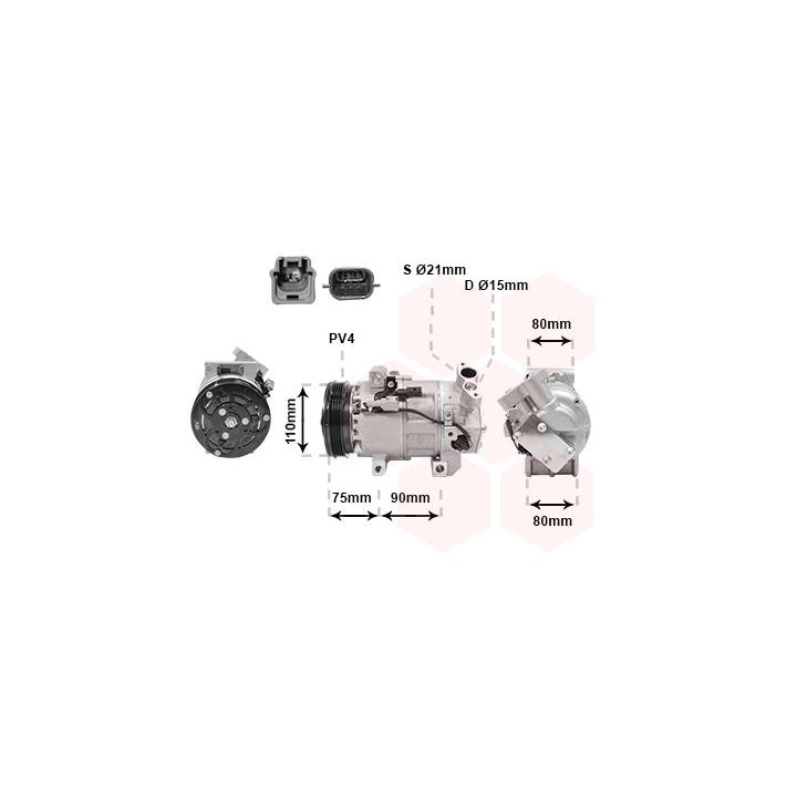 Kompresorius, oro kondicionierius VAN WEZEL 4300K639