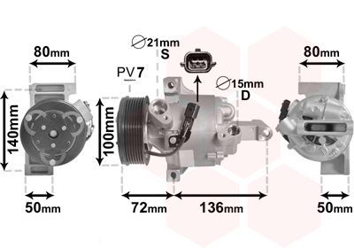 Kompresorius, oro kondicionierius VAN WEZEL 4301K701