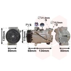 Kompresorius, oro kondicionierius VAN WEZEL 4301K705