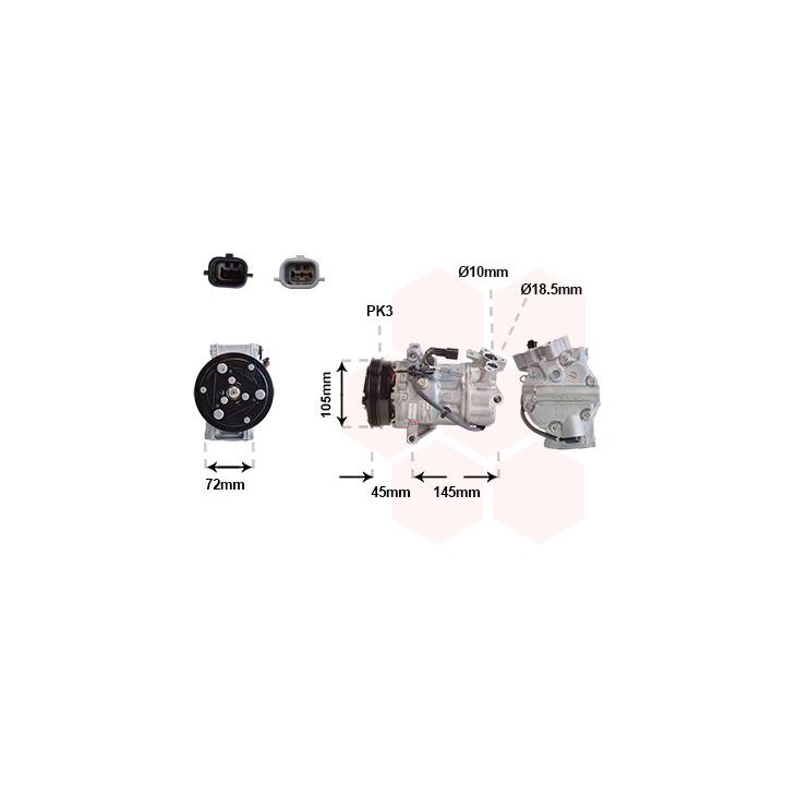 Kompresorius, oro kondicionierius VAN WEZEL 4301K713