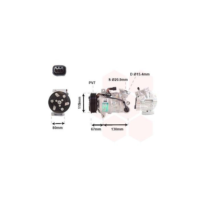 Kompresorius, oro kondicionierius VAN WEZEL 4301K714