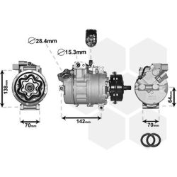 Kompresorius, oro kondicionierius VAN WEZEL 5800K087