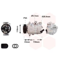 Kompresorius, oro kondicionierius VAN WEZEL 5801K703