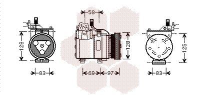 Kompresorius, oro kondicionierius VAN WEZEL 8200K093