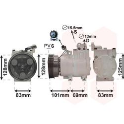 Kompresorius, oro kondicionierius VAN WEZEL 8200K159