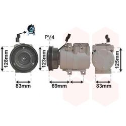 Kompresorius, oro kondicionierius VAN WEZEL 8200K198