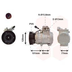 Kompresorius, oro kondicionierius VAN WEZEL 8200K208