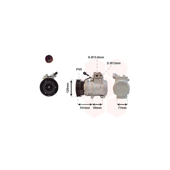 Kompresorius, oro kondicionierius VAN WEZEL 8200K208