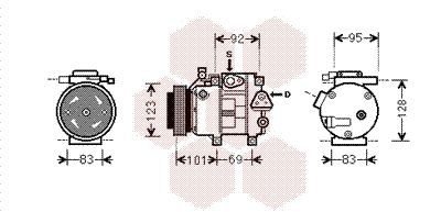 Kompresorius, oro kondicionierius VAN WEZEL 8200K214