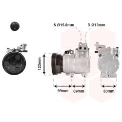 Kompresorius, oro kondicionierius VAN WEZEL 8200K221