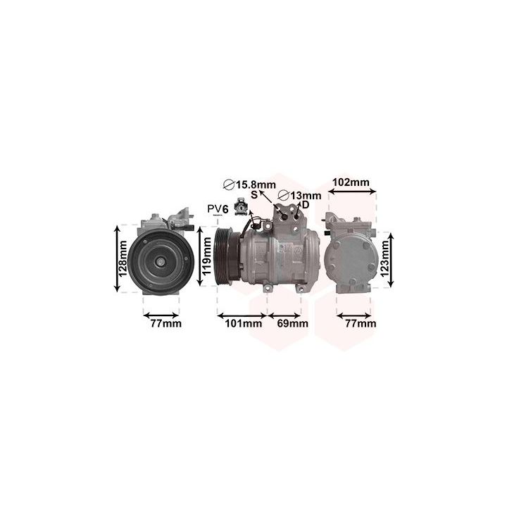 Kompresorius, oro kondicionierius VAN WEZEL 8200K222