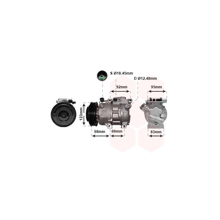 Kompresorius, oro kondicionierius VAN WEZEL 8200K239
