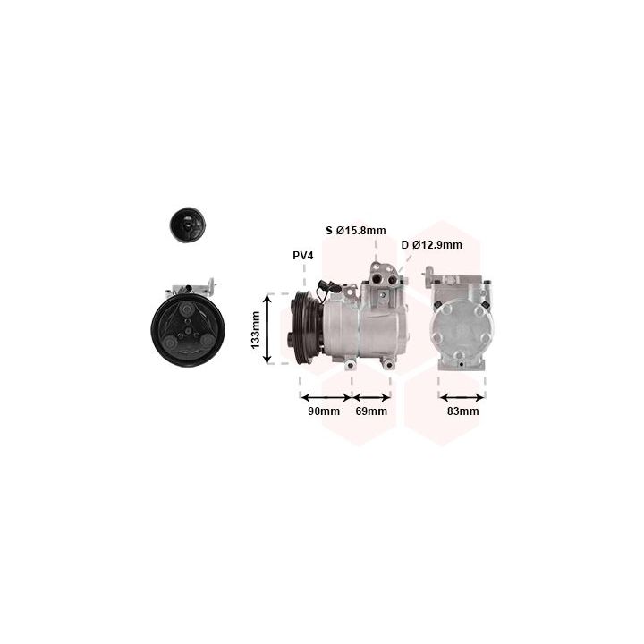 Kompresorius, oro kondicionierius VAN WEZEL 8200K250