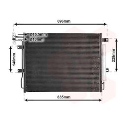 Kondensatorius, oro kondicionierius VAN WEZEL 02005215