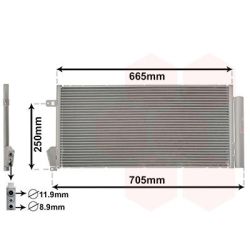 Kondensatorius, oro kondicionierius VAN WEZEL 17005396