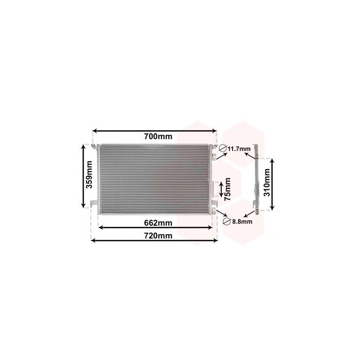 Kondensatorius, oro kondicionierius VAN WEZEL 37005333