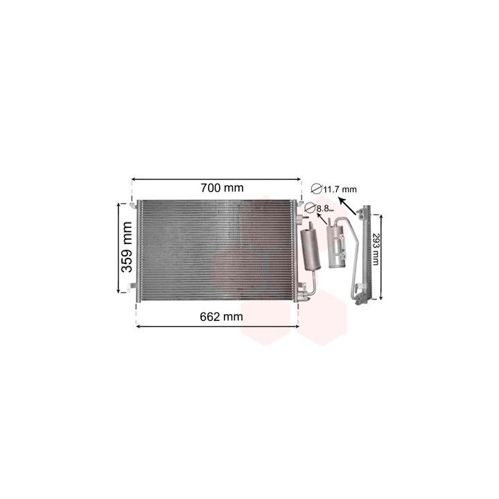 Kondensatorius, oro kondicionierius VAN WEZEL 37015397