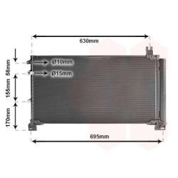 Kondensatorius, oro kondicionierius VAN WEZEL 53015706